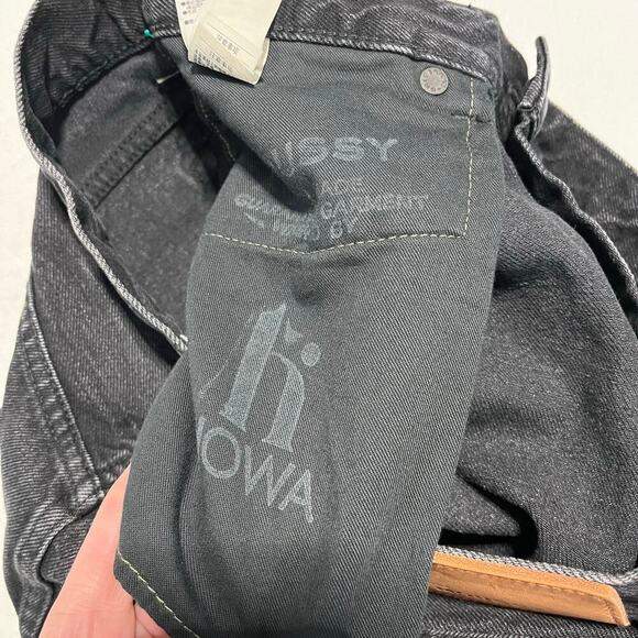 MOUSSY VINTAGE LINCOYA MINI SKIRT raw hem distressed women’s size 29 black wash - Picture 8 of 9